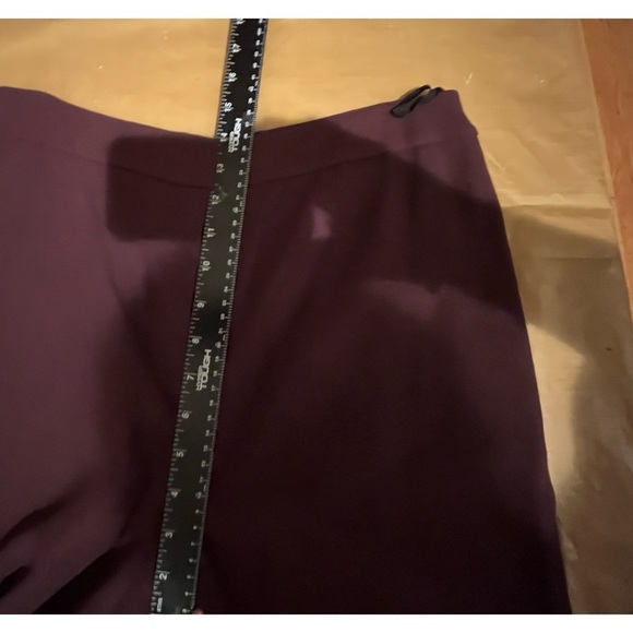 Kenar size 10 plum high rise wide leg dress pants flat zip front - Picture 12 of 15